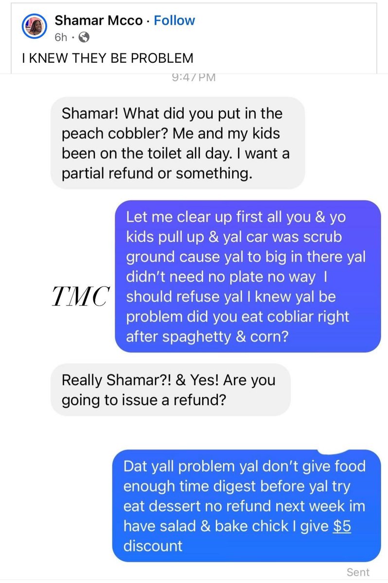 Y'all better stop playing with shamar and his food business 💀