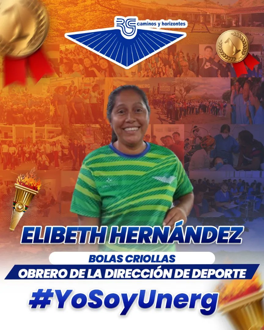 Elibeth Hernández, esta adscrita a la Dirección de Deporte de la Unerg, cumpliendo con labores de mantenimiento de dicha dirección. Pertenece al equipo de Bolas Criollas de la casa estudios y ha representado la ha en los Juegos Laborales 2023 #YoSoyUnerg
