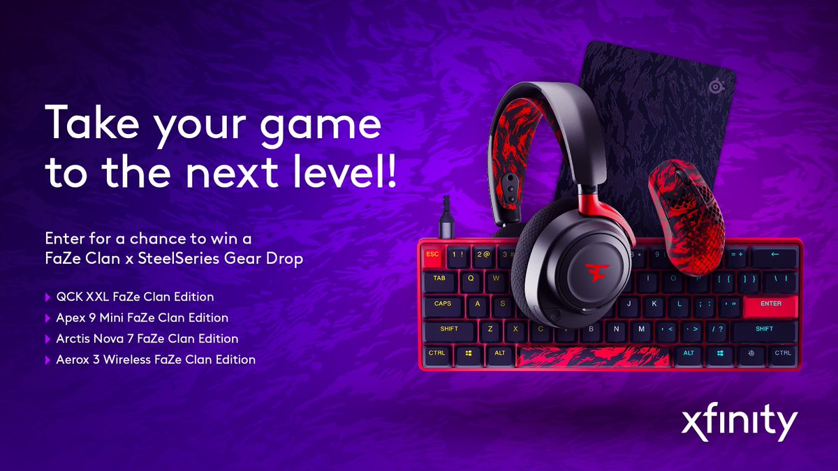 LIVE W/@XFINITY! Blessing the chat with the chance to win some SteelSeries x FaZe gear #XfinityRewards youtube.com/live/yIwH9_s9Q…