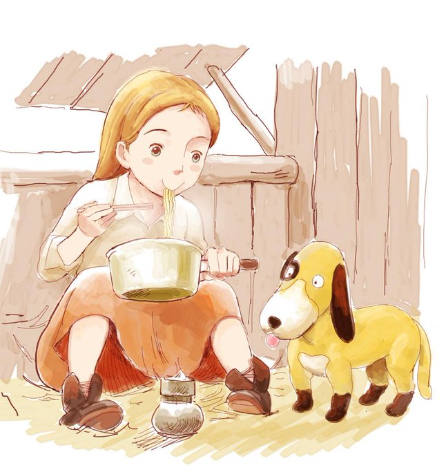 「bowl sitting」 illustration images(Latest)