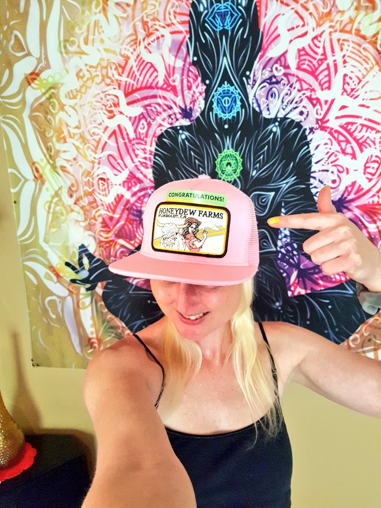 Thank you so much Honeydew Farms for my New Pink Hat 💗 I love it #honeydewfarms #cannabiscommunity
