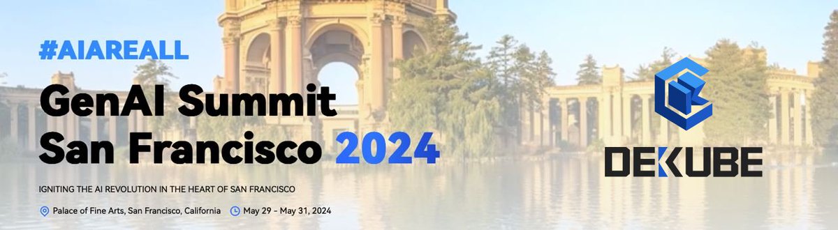 DEKUBE NETWORK (@dekube_official) on Twitter photo 🚀 Exciting news! DEKUBE will be at the <a href="/genaisummitsf/">GenAI Summit</a> in San Francisco from May 29-31, 2024! 🎉
This summit is the perfect synergy for us to connect with AI innovators. We’d love to meet our AI friends and anyone interested in GPU sponsorship or partnerships. Looking forward 🚀 Exciting news! DEKUBE will be at the <a href="/genaisummitsf/">GenAI Summit</a> in San Francisco from May 29-31, 2024! 🎉
This summit is the perfect synergy for us to connect with AI innovators. We’d love to meet our AI friends and anyone interested in GPU sponsorship or partnerships. Looking forward