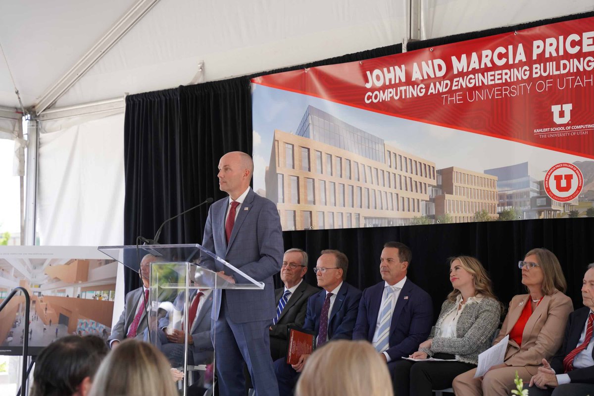 Congratulations to @UUtah on the groundbreaking of the John and Marcia Price Computing and Engineering Building! This facility will help train the next generation of engineers who will help drive Utah’s economy forward. Our administration will keep investing in education and