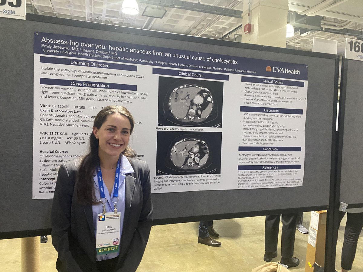 Kim Dowdell, MD (@kimdowdell1) on Twitter photo <a href="/uvaimr/">UVA IM Residency (UVAIMR)</a> Primary Care Rockstar intern at #SGIM2024 presenting a case on hepatic abscess <a href="/uvaimr/">UVA IM Residency (UVAIMR)</a> Primary Care Rockstar intern at #SGIM2024 presenting a case on hepatic abscess