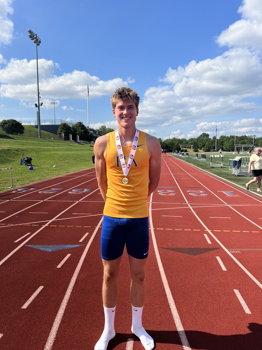 Your State Champion in the Decathlon, Miller Mabury. Miller is the first ever state champion from BGA in the event.