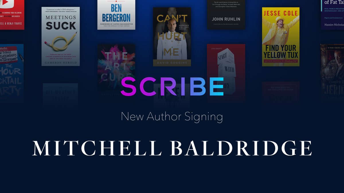 Scribe Media (@scribemediaco) on Twitter photo We are THRILLED to share that <a href="/baldridgecpa/">Mitchell Baldridge</a> has signed with Scribe.
He is authoring a book based on his unique expertise as an accountant AND financial planner, helping some of the most successful entrepreneurs in the country optimize their financial lives. We are THRILLED to share that <a href="/baldridgecpa/">Mitchell Baldridge</a> has signed with Scribe.
He is authoring a book based on his unique expertise as an accountant AND financial planner, helping some of the most successful entrepreneurs in the country optimize their financial lives.