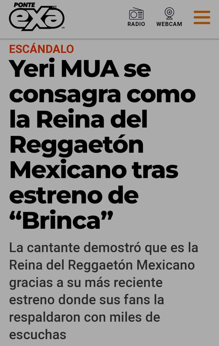 @yerimua La reina del reggaeton mexicano, @ExaFM lo sabe y nosotros también😏🥰