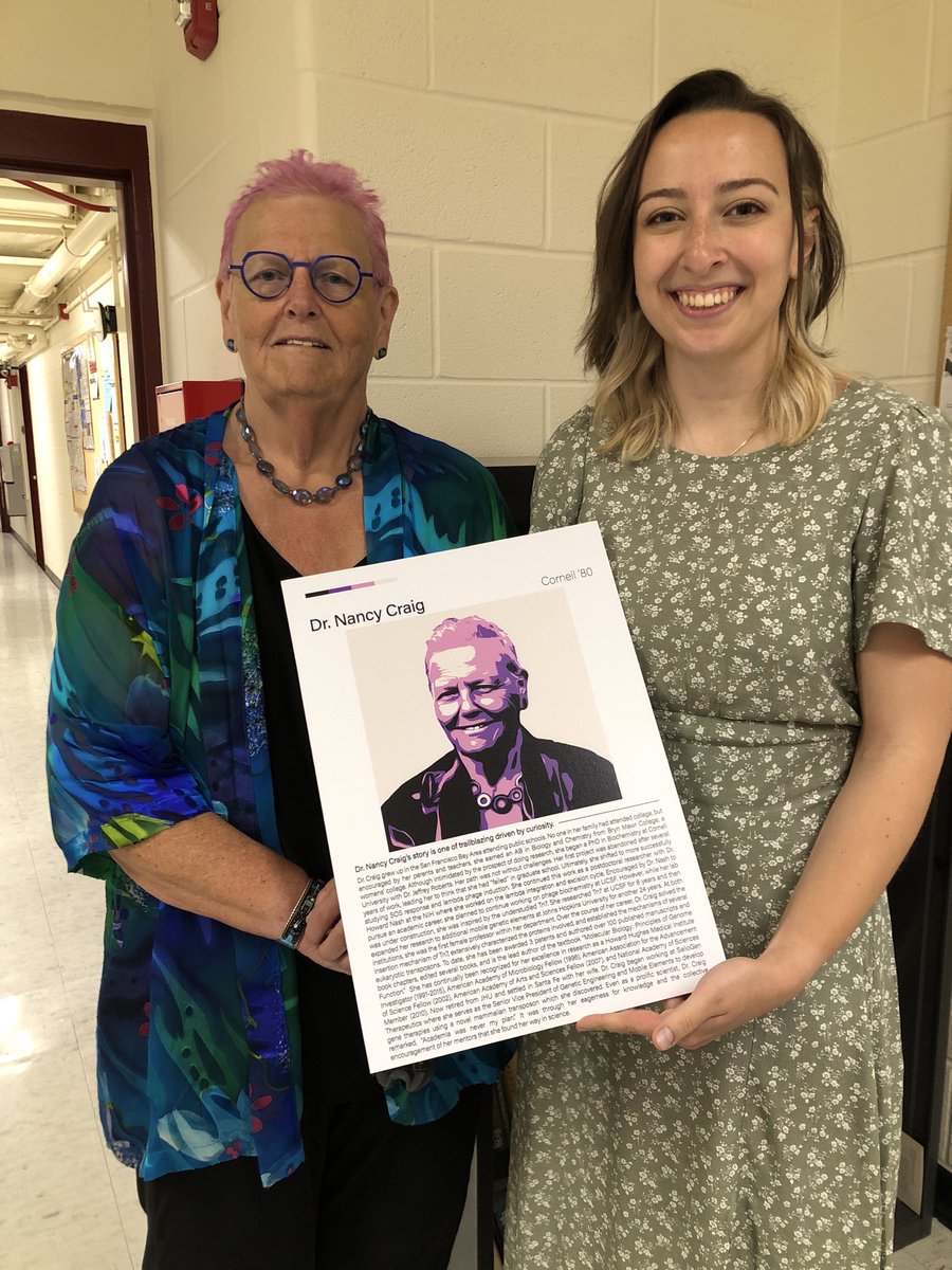 FeagaHeather's tweet image. What an honor for @cassidyprints and @CornellMicrobio to host Dr. @Nancy_Craig777 for our distinguished Portraits of a Microbiologist series. Thanks for returning to Wing Hall for such a moving and inspiring visit!