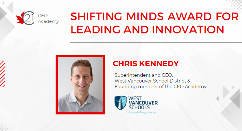C21 Canada (@c21can) on Twitter photo Congratulations to <a href="/chrkennedy/">Chris Kennedy</a> <a href="/WestVanSchools/">WestVanSchools</a> Superintendent & CEO <a href="/C21CEO/">C21Can Innovates</a> member, recipient of the prestigious #C21Canada Shifting Minds Award at the #C21Summit24 <a href="/UCalgary/">U Calgary</a> for his outstanding leadership & much valued contributions to learning & innovation. Congratulations to <a href="/chrkennedy/">Chris Kennedy</a> <a href="/WestVanSchools/">WestVanSchools</a> Superintendent & CEO <a href="/C21CEO/">C21Can Innovates</a> member, recipient of the prestigious #C21Canada Shifting Minds Award at the #C21Summit24 <a href="/UCalgary/">U Calgary</a> for his outstanding leadership & much valued contributions to learning & innovation.