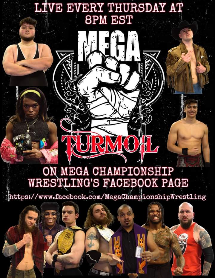 MEGA MAFIA It's Thursday and that means it's time for TURMOIL! Watch all the live free pro wrestling action at 8 pm est on Facebook and YouTube!