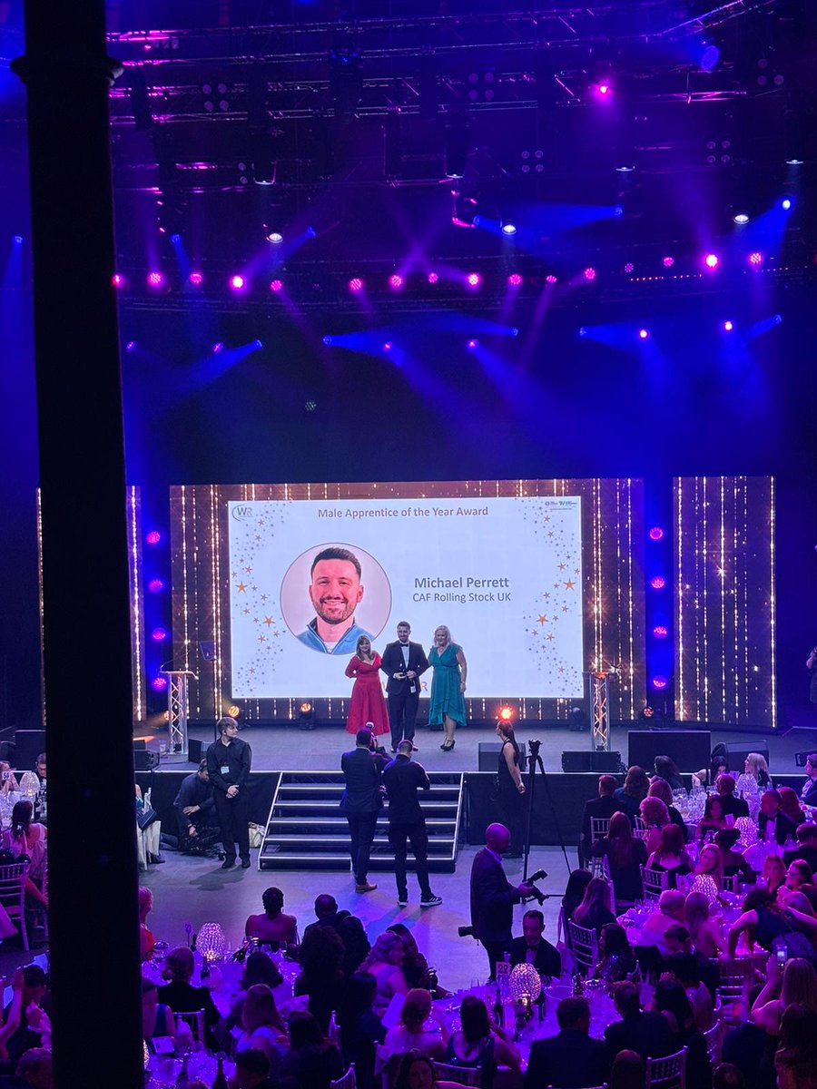 The #WRAwards2024 Male Apprentice of the Year is...Michael Perrett - Manufacturing Engineer, CAF Rolling Stock UK.  

<a href="/CafRail/">CAF RAIL UK</a> <a href="/WestMidRailway/">West Midlands Railway</a> <a href="/WomeninRail/">Women in Rail</a>