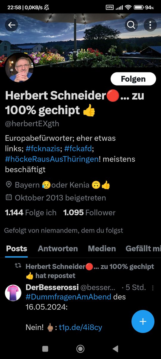 @Gustav_1963 @namelesstephan @WirBewegenWasDE @Pfeilool @mauriceKA @VerdTra @Marqusi1 @StythEU @Wortuoso @oatmilkjunky Ich glaube,....ich bin da auf ne Mine getreten. Interessante Liste an Followern.
Ich glaube,die Blockhütte braucht einen Anbau.