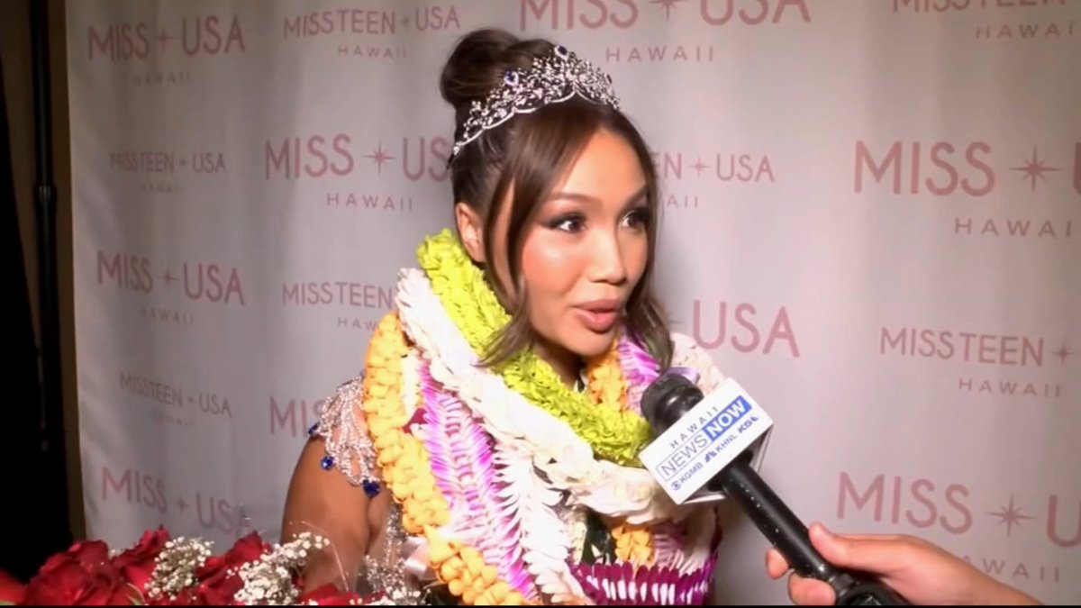 Hawaii native Savannah Gankiewicz crowned Miss USA after the previous winner resigned abc7ne.ws/4ajK42V