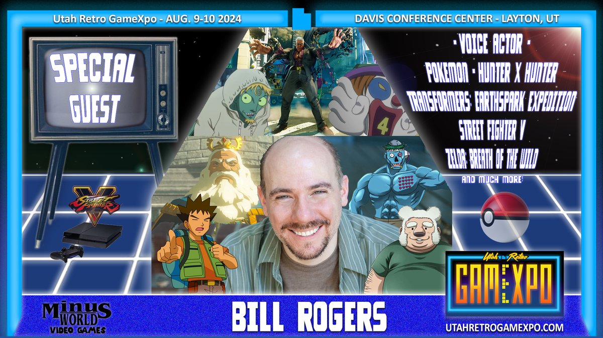 We would like to welcome @billsvoice as a special guest of the Utah Retro GameXpo. Get your tickets before early bird pricing ends on June 1st! utahretrogamexpo.com/event-passes #UtahRetroGameXpo #URGX #gamingexpo #retrogaming