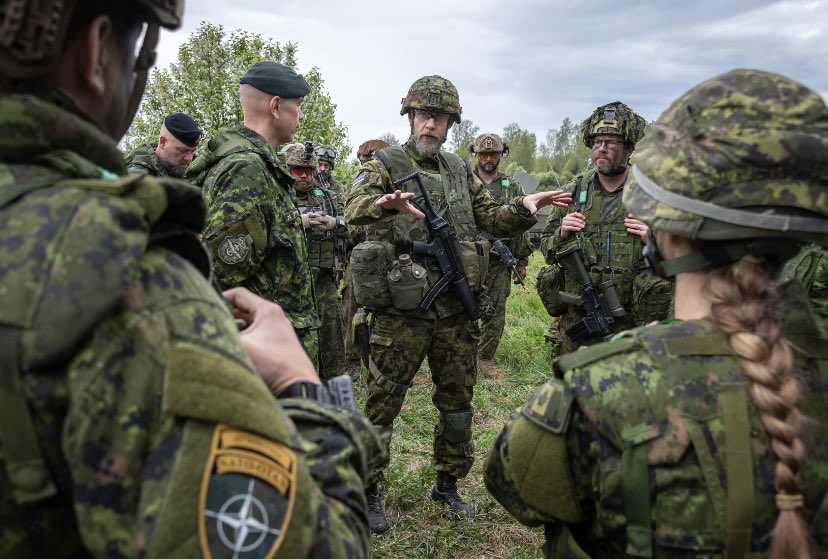 1/ Very inspiring to see the skills, professionalism, and fighting spirit of our deployed CAF members in Estonia during NATO EXERCISE SPRING STORM.