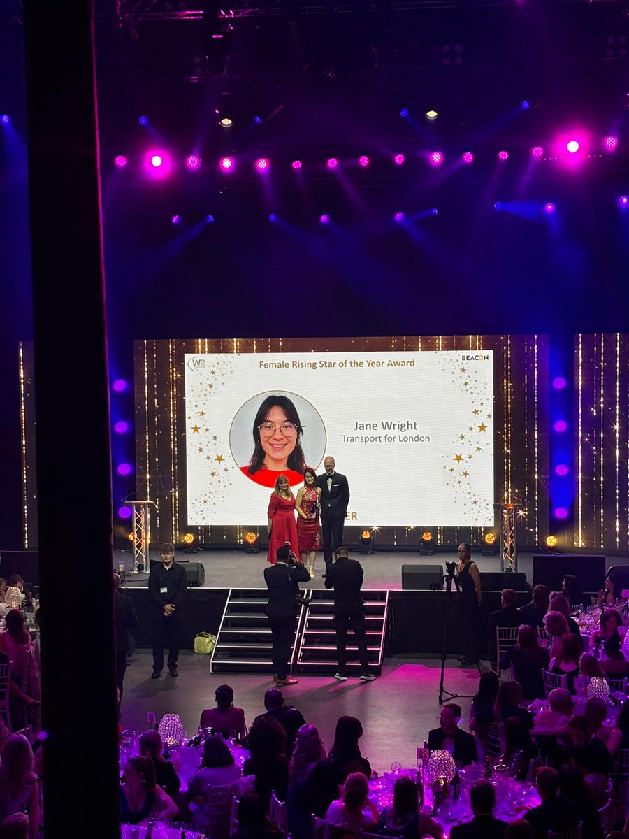 The #WRAwards2024 Female Rising Star of the Year is... Jane Wright - Environment &amp; Sustainability Engineer, Transport for London. 

<a href="/WomeninRail/">Women in Rail</a> <a href="/TfL/">TfL</a>