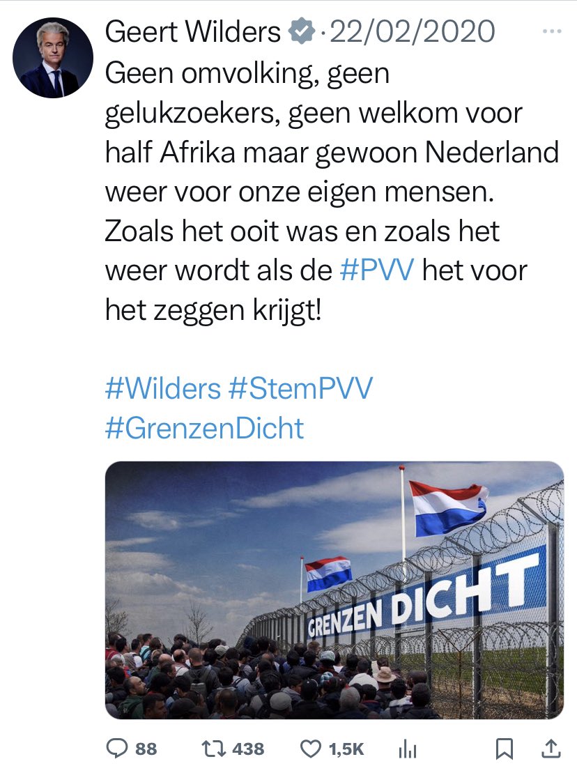 @momofsaul Geert Wilders en de PVV gebruiken zelf veelvuldig het idioom van het nazisme wanneer ze het weer eens hebben over “omvolking”. Dat is extreemrechtse praat door een extreemrechtse partijvoorzitter van een extreemrechtse partij. En dan moet je dat ook zo kunnen benoemen.