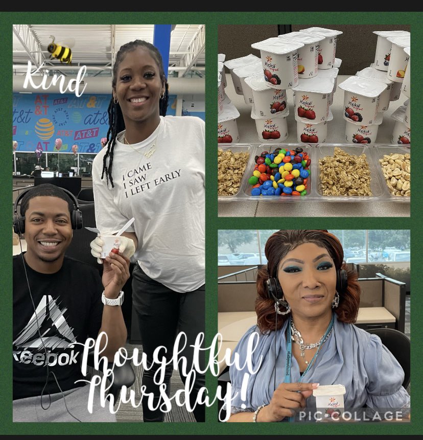 PATRICE BABINEAUX (@patrice_bab22) on Twitter photo Mental Health Awareness Week!🎗️💚
Thoughtful Thursday - Day 4 - 🐝 Kind & extend a helping help! Let your co-workers know why YOU are there for them!
We sent eCards & served yogurt with toppings!! 🥰
#MentalHealthAwarenessMonth
@mbcgoodstuff <a href="/LifeAtATT/">Life at AT&T</a> <a href="/TLRashad4/">Tiwanda Rashad</a> <a href="/AttLafayette/">AT&TLafayetteUnited</a> Mental Health Awareness Week!🎗️💚
Thoughtful Thursday - Day 4 - 🐝 Kind & extend a helping help! Let your co-workers know why YOU are there for them!
We sent eCards & served yogurt with toppings!! 🥰
#MentalHealthAwarenessMonth
@mbcgoodstuff <a href="/LifeAtATT/">Life at AT&T</a> <a href="/TLRashad4/">Tiwanda Rashad</a> <a href="/AttLafayette/">AT&TLafayetteUnited</a>