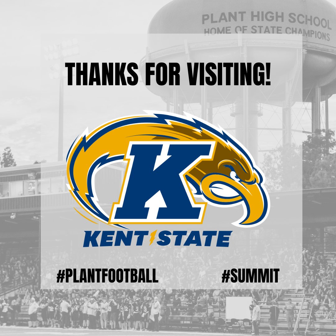 Thank you to @CoachCPatt from @KentStFootball for visiting! #Summit #Compete #RecruitPlant