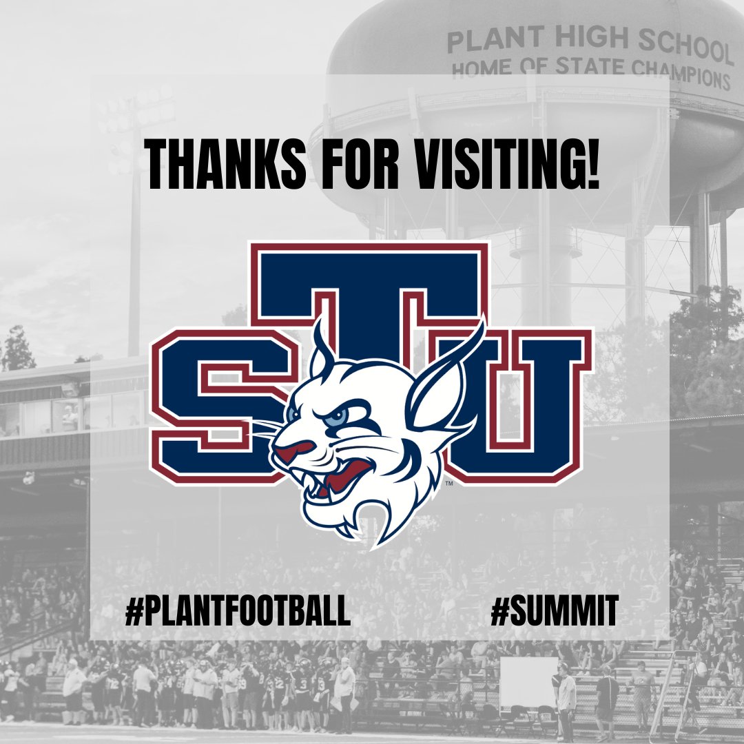 Thank you to coach @_jerome_smith from @STU_Football for visiting #Summit #Compete #RecruitPlant