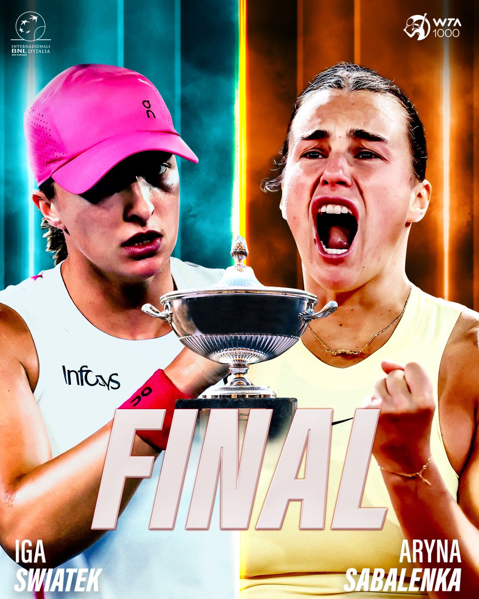 🔥 We couldn't desire a better ending. Aryna v. Iga, the two top seeds collide again in the MEGA women's singles final of the #IBI24 🏆 @WTA | @SabalenkaA | @iga_swiatek