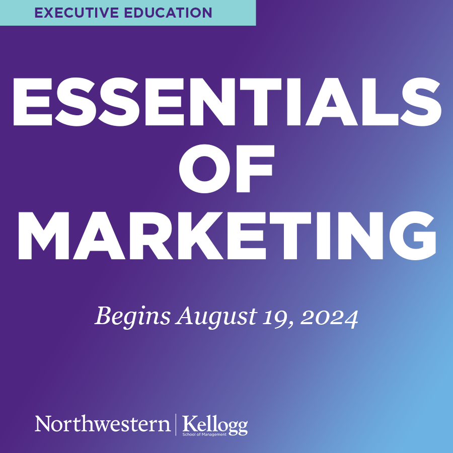 In our Essentials of Marketing program, learn how to develop a deeper understanding of your target audience while exploring creative tools to bring your strategy to life, such as marketing communications and digital marketing. Register today: kell.gg/teom