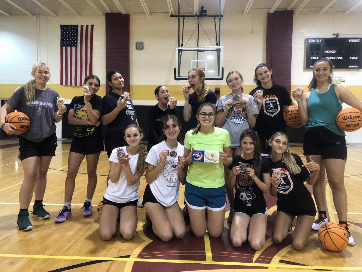 You know it is almost summer camp when the Moon Pies appear! Our new assistant coach Cailey Mateo and JV Head Coach Paige Lawson bookend 11 Warhawks who chose to get better last night.