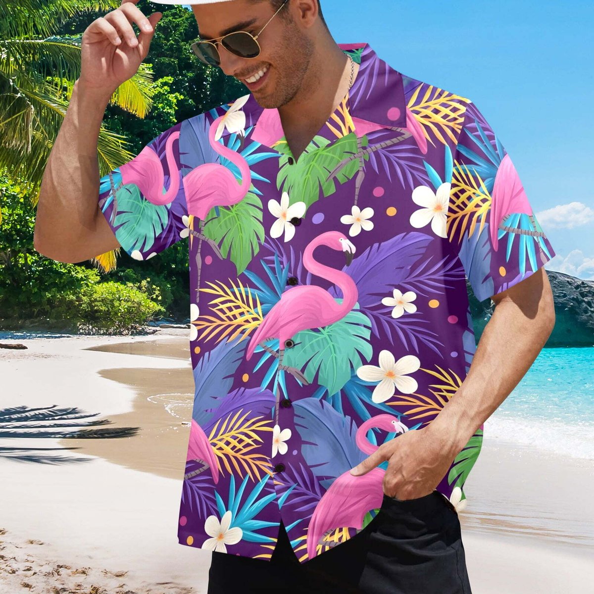 New Flamingo design.  imaginariumdepot.us/WM-Mens-Hawaii… 
#fathersdaygifts #giftsfordad #DadGifts #fathersdayideas #giftideasfordad #beachwear #hawaiianshirt  #beachvibes #alohalife #tropicalvibes