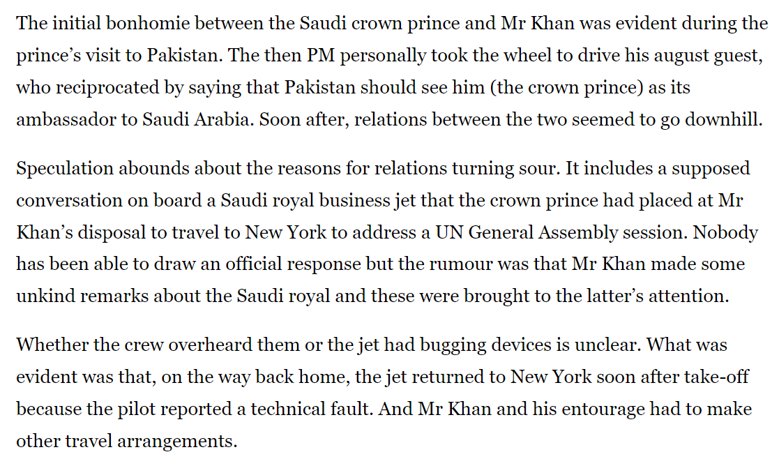 Interesting on MBS-Imran Khan, from @abbasnasir59: dawn.com/news/1828750/p…