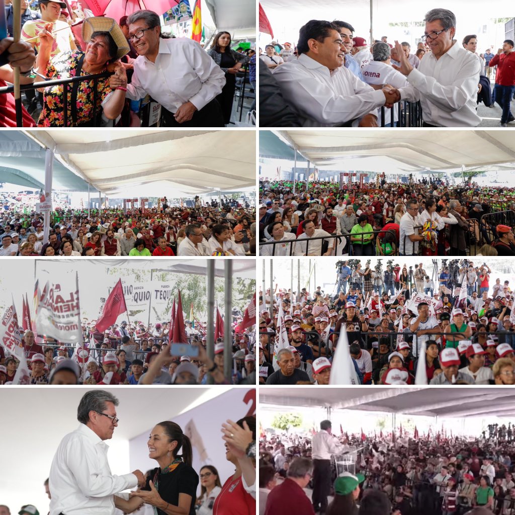 Acompañé a la próxima presidenta de la República, la Dra. @Claudiashein, y a la próxima jefa de Gobierno de la CDMX, @ClaraBrugadaM, a las alcaldías de Cuajimalpa y Álvaro Obregón. Son evidentes el entusiasmo y el respaldo a nuestro movimiento. Este 2 de junio, vamos a ganar.