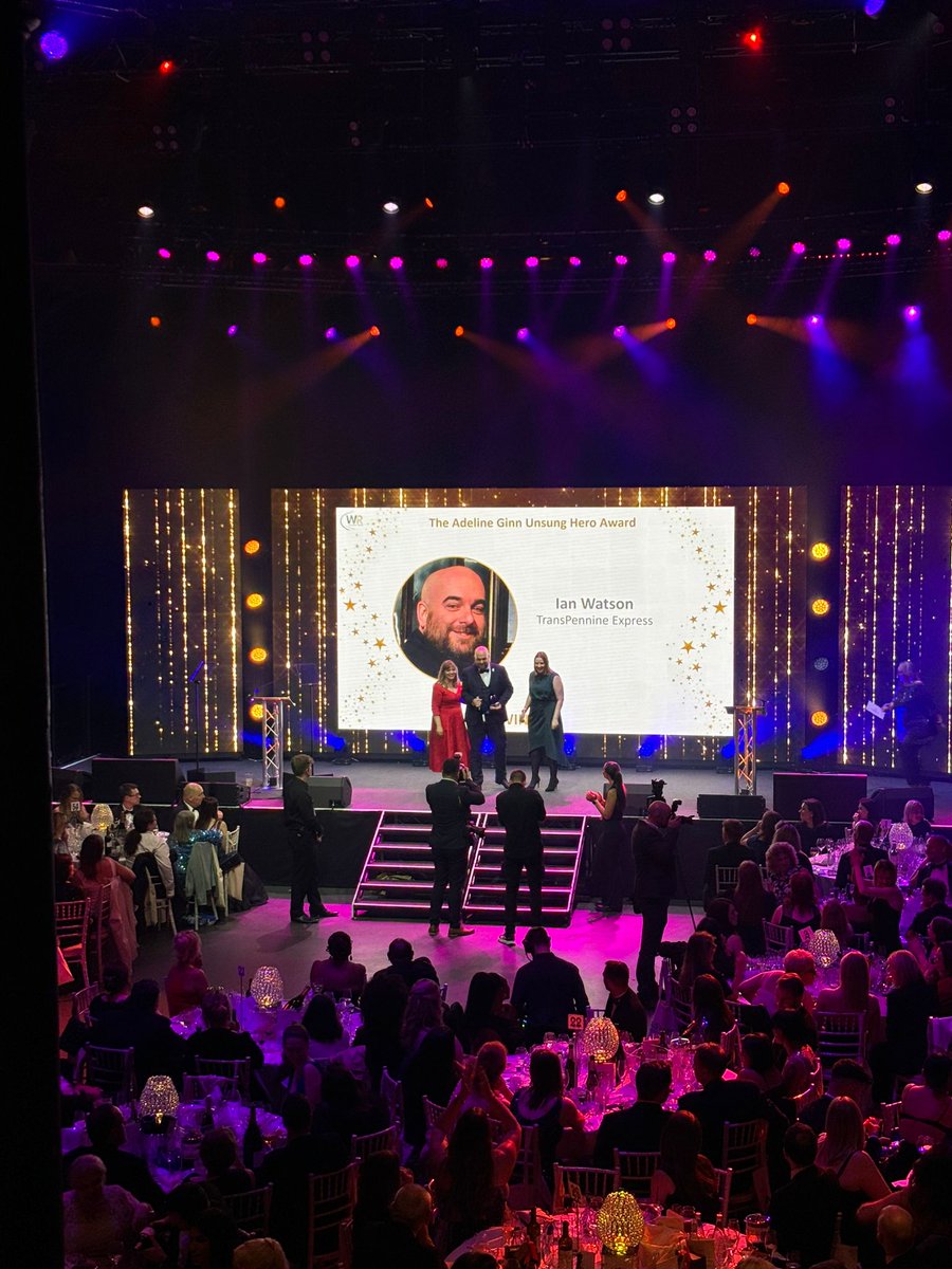 The #WRAwards2024 Adeline Ginn Unsung Hero is...Ian Watson - Driver Manager, TransPennine Express.  

<a href="/TPExpressTrains/">TransPennine Express</a> <a href="/WomeninRail/">Women in Rail</a>