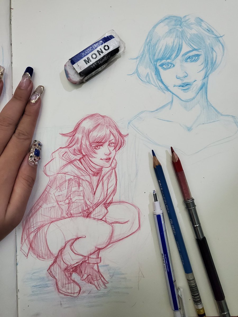 My 2 wifes 💖 Can't wait to color these 2 #sketches #pencil #jillvalentine #rebhfun #reina #reinamishima #tekken8 #traditionalart #blazingsazadraws