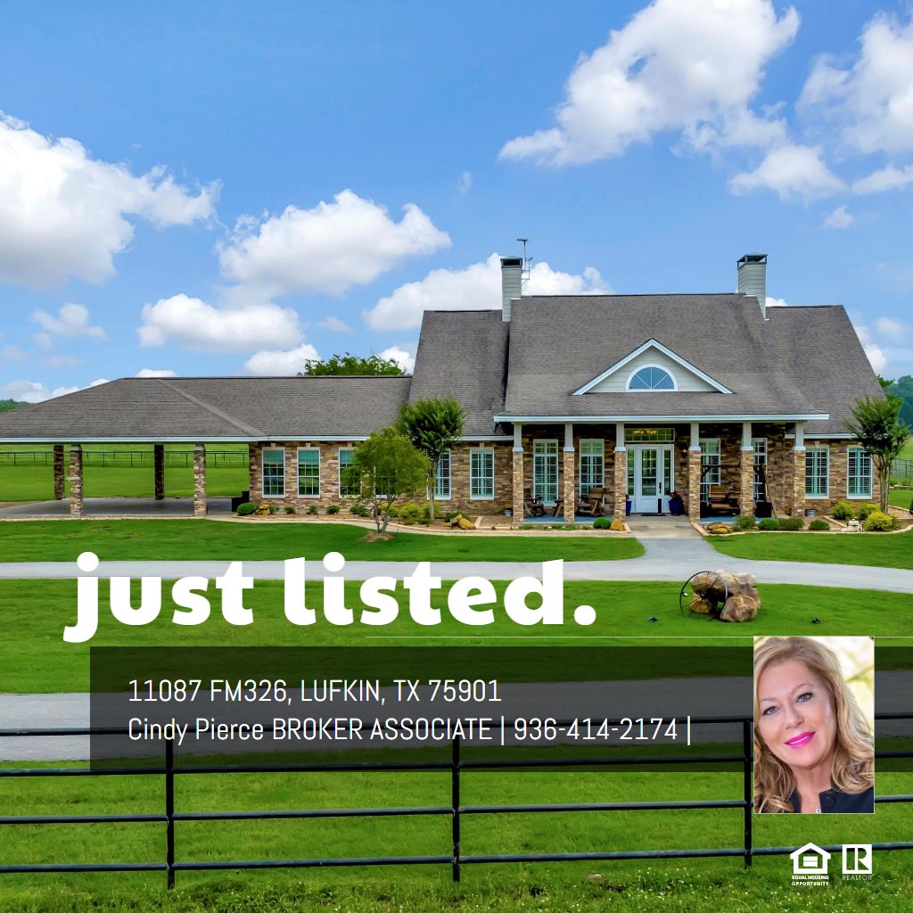 view.360mediaofeasttexas.com/11087-FM326
JUST LISTED!
11087 FM 326 Lufkin, TX.
$998,000
A horse lover's dream with so many amenities! See today! 936-414-2174
#lufkinrealestate #realestate #newlisting #justlisted #homesforsale #forsale #househunting #realtor #broker #cindypiercesellstexas
