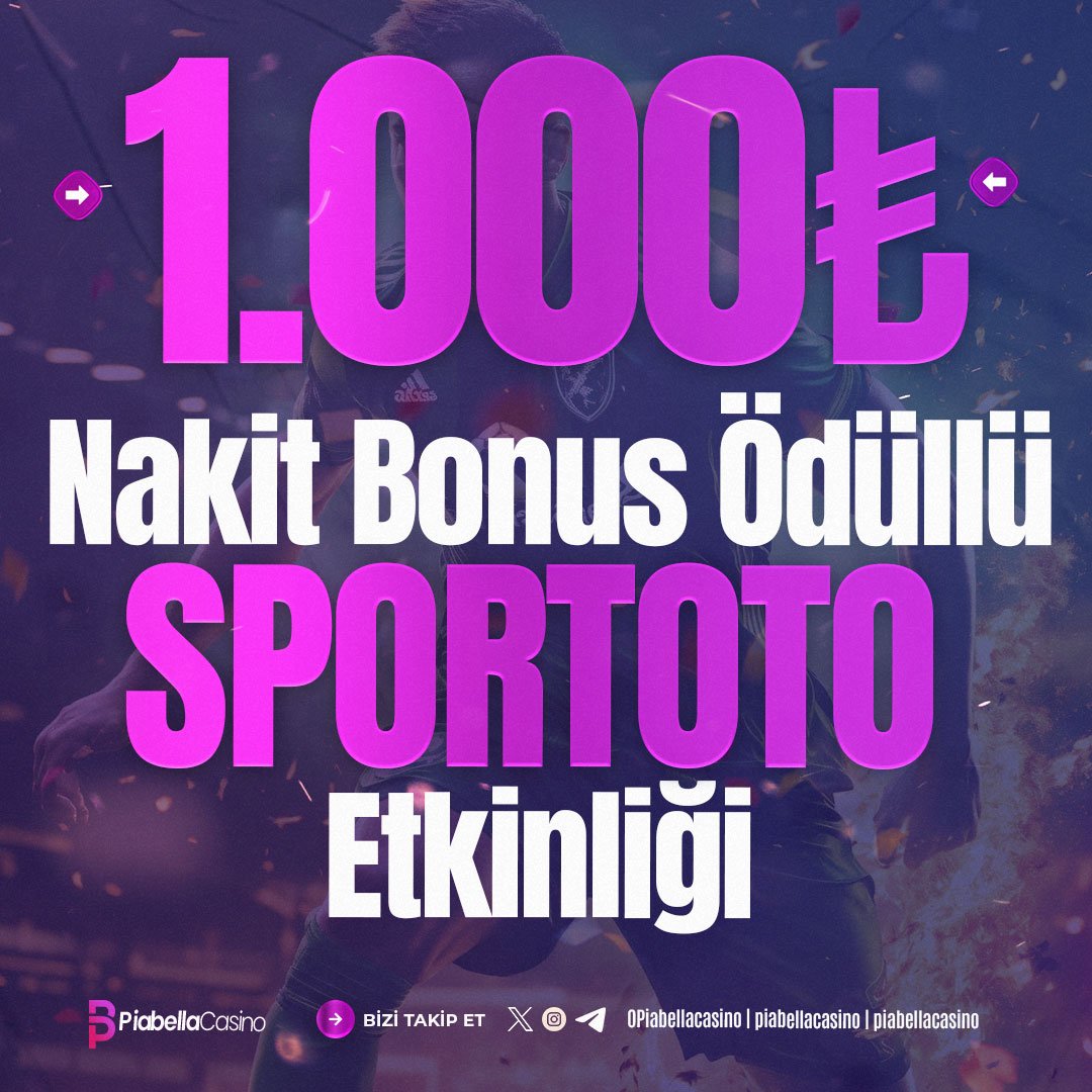 ⚽️PiaBellaCasino Toto Etkinliğine

🎯1.000 TL ÖDÜLLÜ

🤠RT + FAV 3 ARKADAŞINI ETİKETLE

🕵️‍♂️Katılım:l24.im/fElIj

#FreeBet #PiaBellaCasino