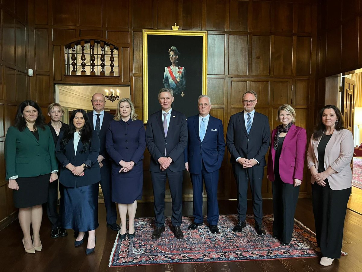 The Leader <a href="/PennyMordaunt/">Penny Mordaunt</a> was pleased to attend a meeting with diplomats from across the Nordic-Baltic region, hosted by Norway’s <a href="/AmbHattrem/">Tore Hattrem</a>. 

The group discussed their shared determination to support Ukraine and their commitment to strengthening Euro-Atlantic security.