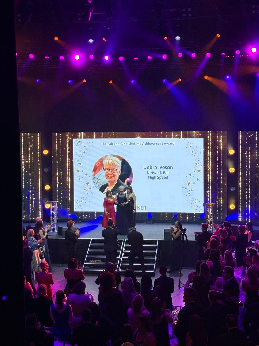 The #WRAwards2024 Adeline Ginn Lifetime Achievement is... Debra Iveson - Asset Protection Coordinator, Network Rail High Speed. 

<a href="/networkrail/">Network Rail</a> <a href="/WomeninRail/">Women in Rail</a>