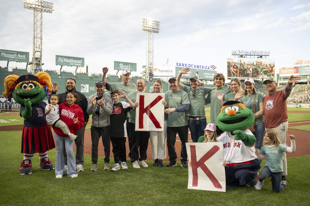 ThanK you to the ⁦@RedSox⁩ for highlighting our crazy tradition and efforts to raise funds and awareness for ⁦@_TheBASE in Roxbury⁩. Pitch in, folks, and win the full K Men experience at bostonkmen.org.