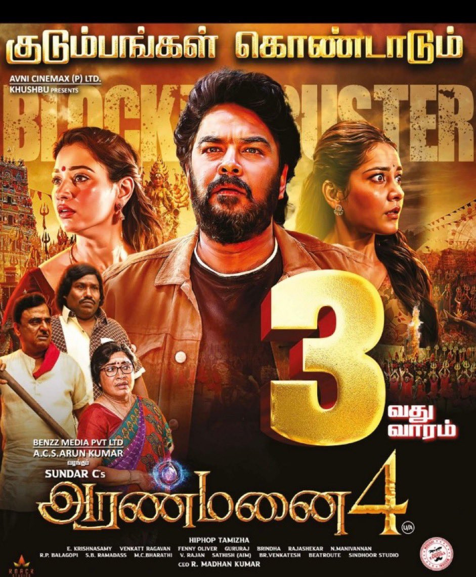 #Aranmanai4 successfully into 3rd week