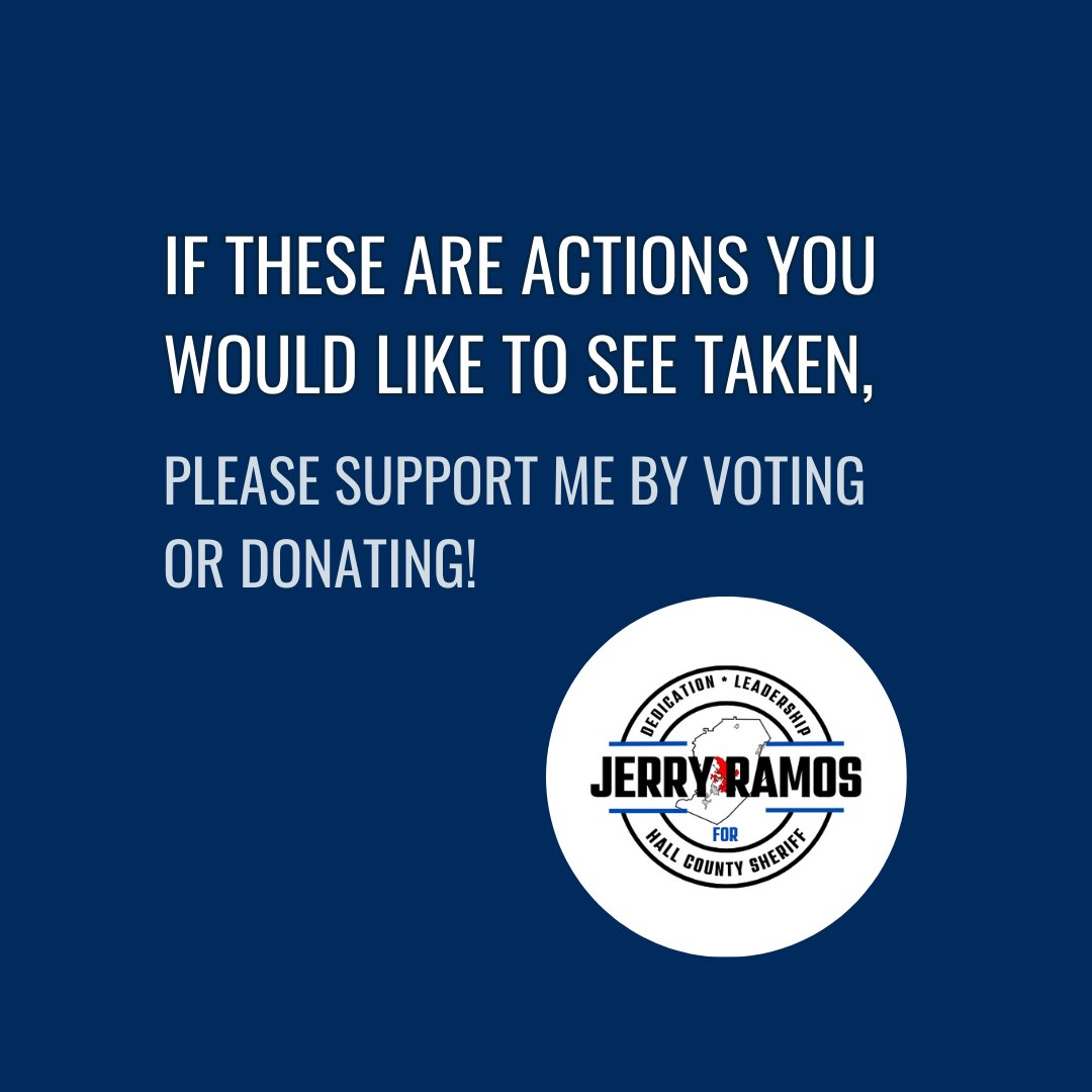 Jerry4Sheriff's tweet image. If elected Sheriff, I will build strong relationships in the #HallCounty Sheriff&apos;s Office by ensuring equal opportunities, fostering open communication, recognizing achievements, encouraging community involvement. #positiveworkenvironment #safercommunityforall #Jerry4Sheriff