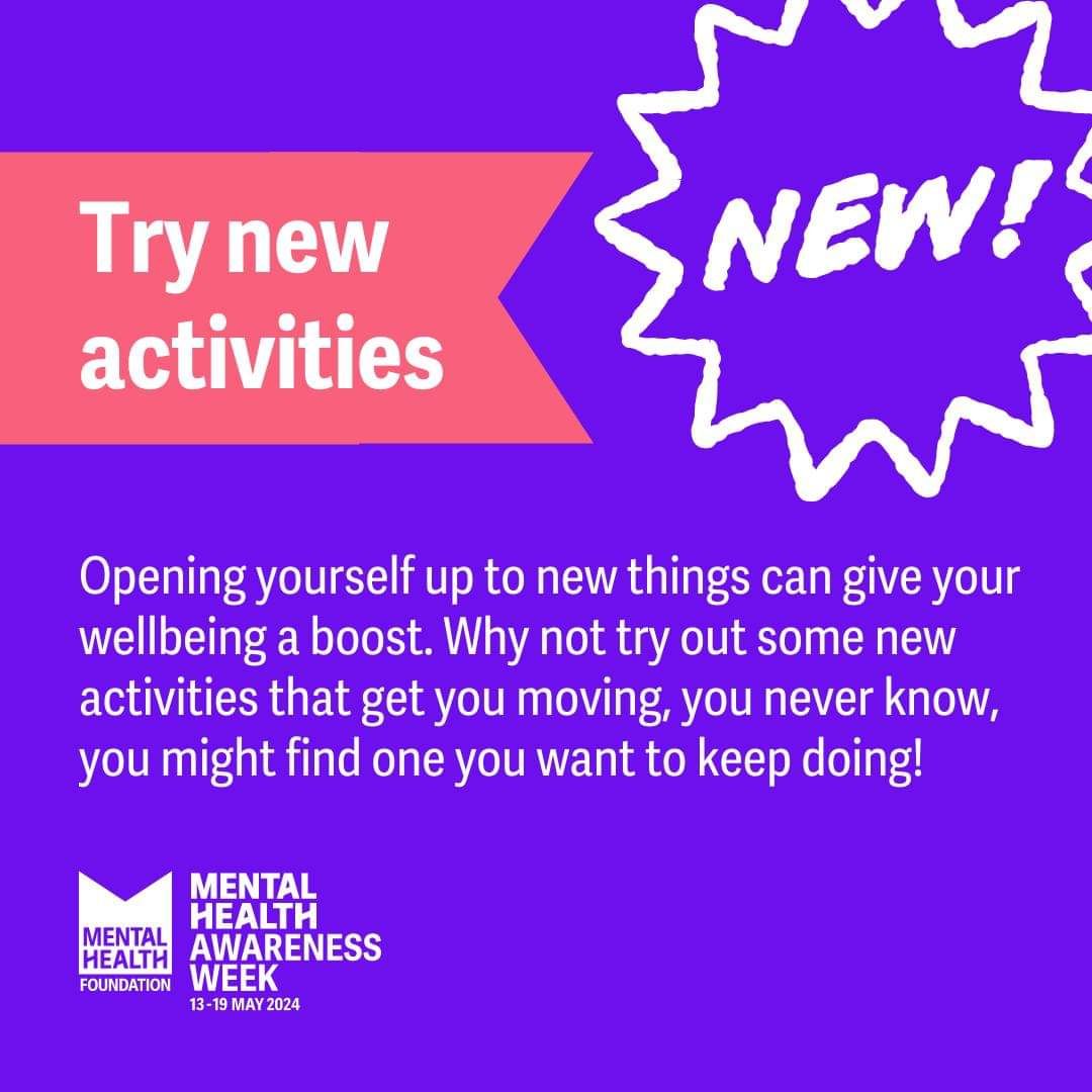 There are lots of ways to make movement fun – and choosing something you enjoy can make it much easier to keep it up. #MomentsForMovement #MentalHealthAwarenessWeek #rsccsetx #surviveandthrive #18007WECARE