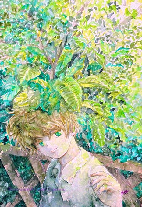 「leaf painting (medium)」 illustration images(Latest)