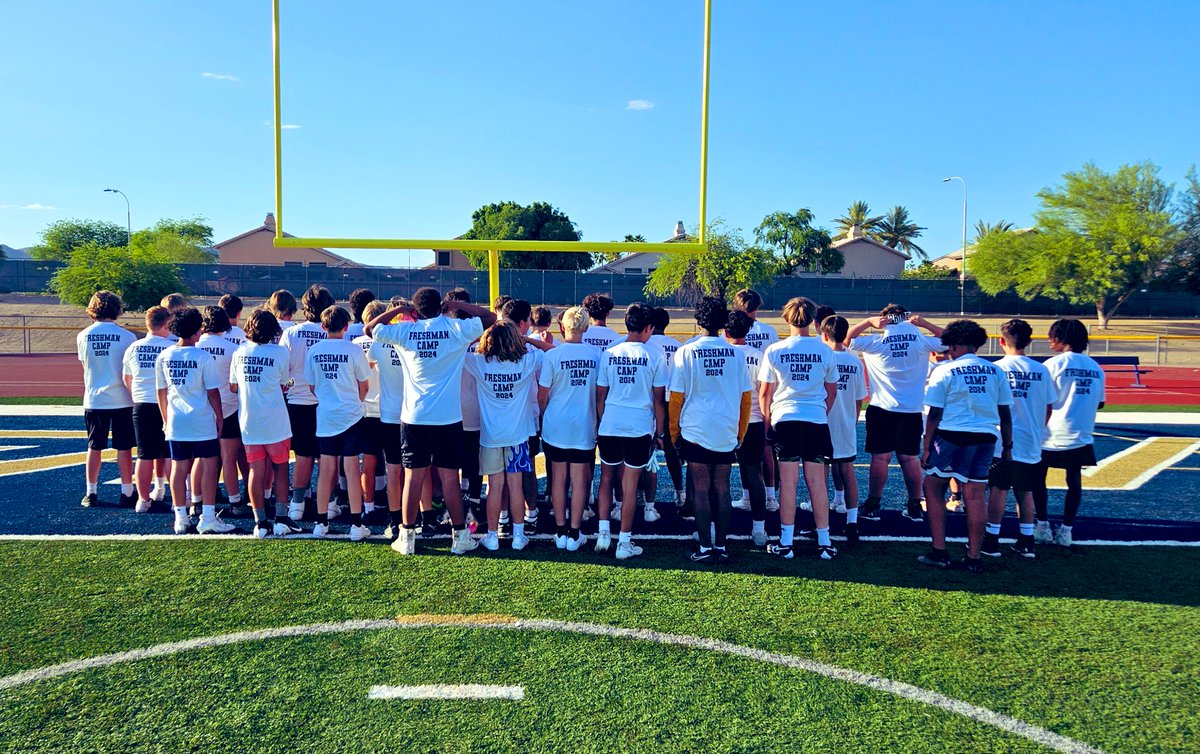 Desert Vista Football Boosters (@dvhsfootball) on Twitter photo Wrapped up Spring Ball for the Class of 2028! 50+ motivated incoming freshmen, eager to train & learn--104 days until game one! Go Thunder ⚡⚡️
#DesertStorm #LetsEAT #ThunderNation
<a href="/DVThunderFB/">Desert Vista Football</a> <a href="/Coach_Mac70/">Jake McSpadden</a> <a href="/GaryLChavez/">Gary Chavez</a> <a href="/CoachBarfieldII/">Will Barfield</a> <a href="/football_pena/">PenaFootballCoach</a> <a href="/MorganWms/">Morgan</a> Wrapped up Spring Ball for the Class of 2028! 50+ motivated incoming freshmen, eager to train & learn--104 days until game one! Go Thunder ⚡⚡️
#DesertStorm #LetsEAT #ThunderNation
<a href="/DVThunderFB/">Desert Vista Football</a> <a href="/Coach_Mac70/">Jake McSpadden</a> <a href="/GaryLChavez/">Gary Chavez</a> <a href="/CoachBarfieldII/">Will Barfield</a> <a href="/football_pena/">PenaFootballCoach</a> <a href="/MorganWms/">Morgan</a>