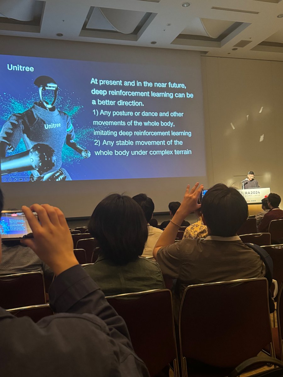 It’s funny that Unitree proposes #RL for controlling legged robot in Advancements in Trajectory Optimisation and #MPC workshop 😁 #ICRA2024