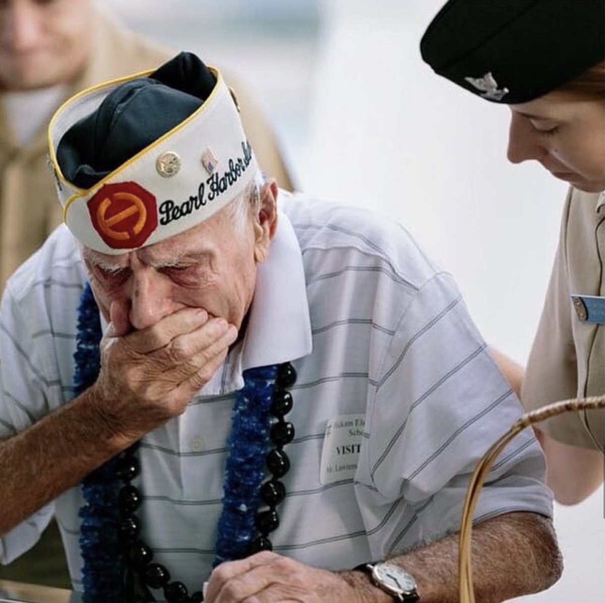 Pearl Harbour survivor Larry Perry makes his first return to the USS Arizona.