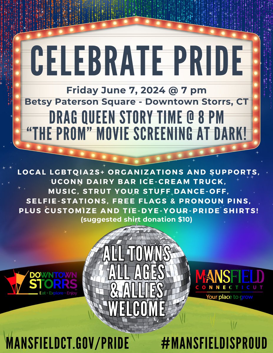 The town of Mansfield, CT is holding an official pride flag raising ceremony at Town Hall. The Mayor along with some city council members will attend. This will be followed by an official city organized pride event which includes dr*g shows for kids and kids performing in dr*g.