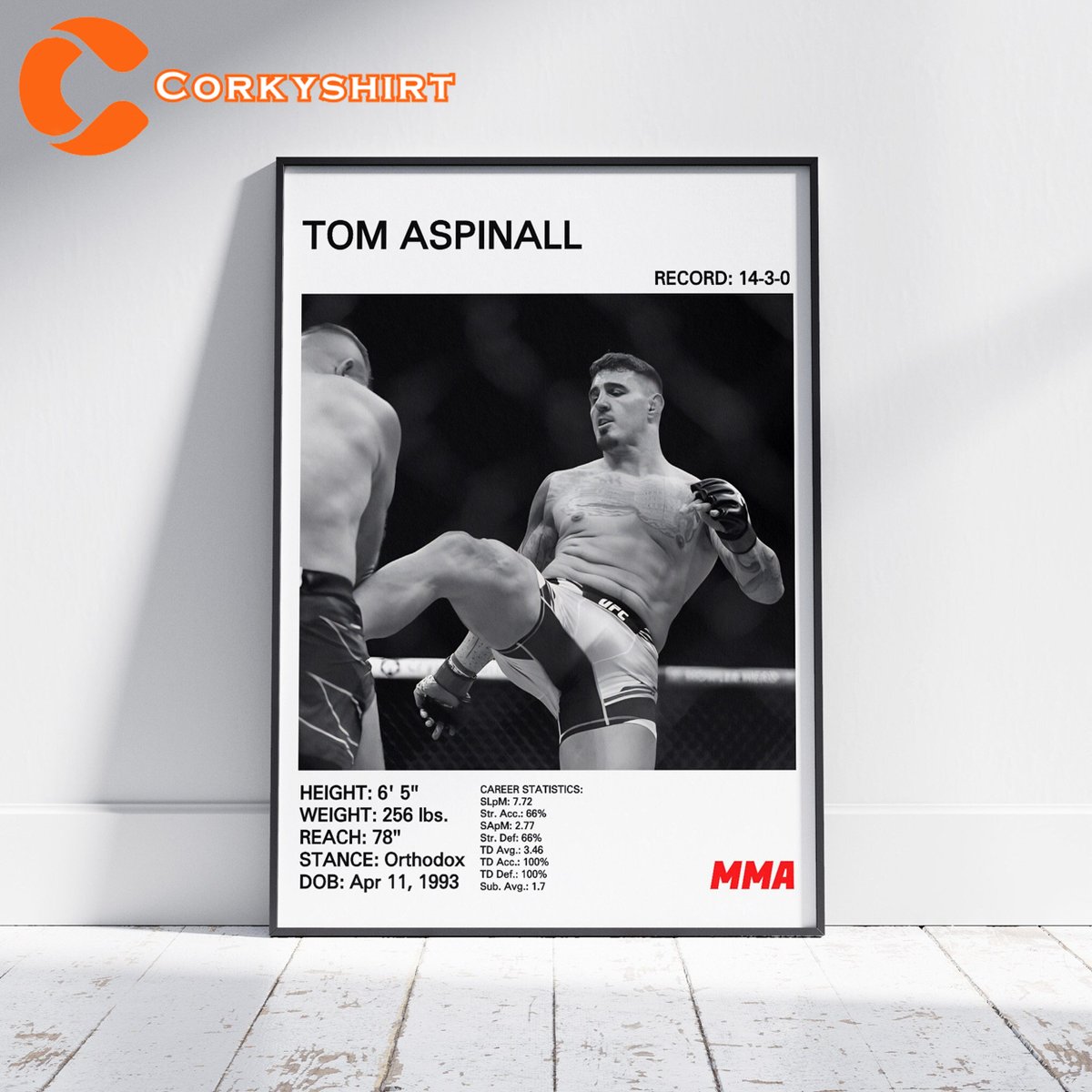 Tom Aspinall UFC Poster Mixed Martial Arts
corkyshirt.com/tom-aspinall-u…
#TomAspinall #UFC #UFC304 #MMA #Boxing #Corkyshirt