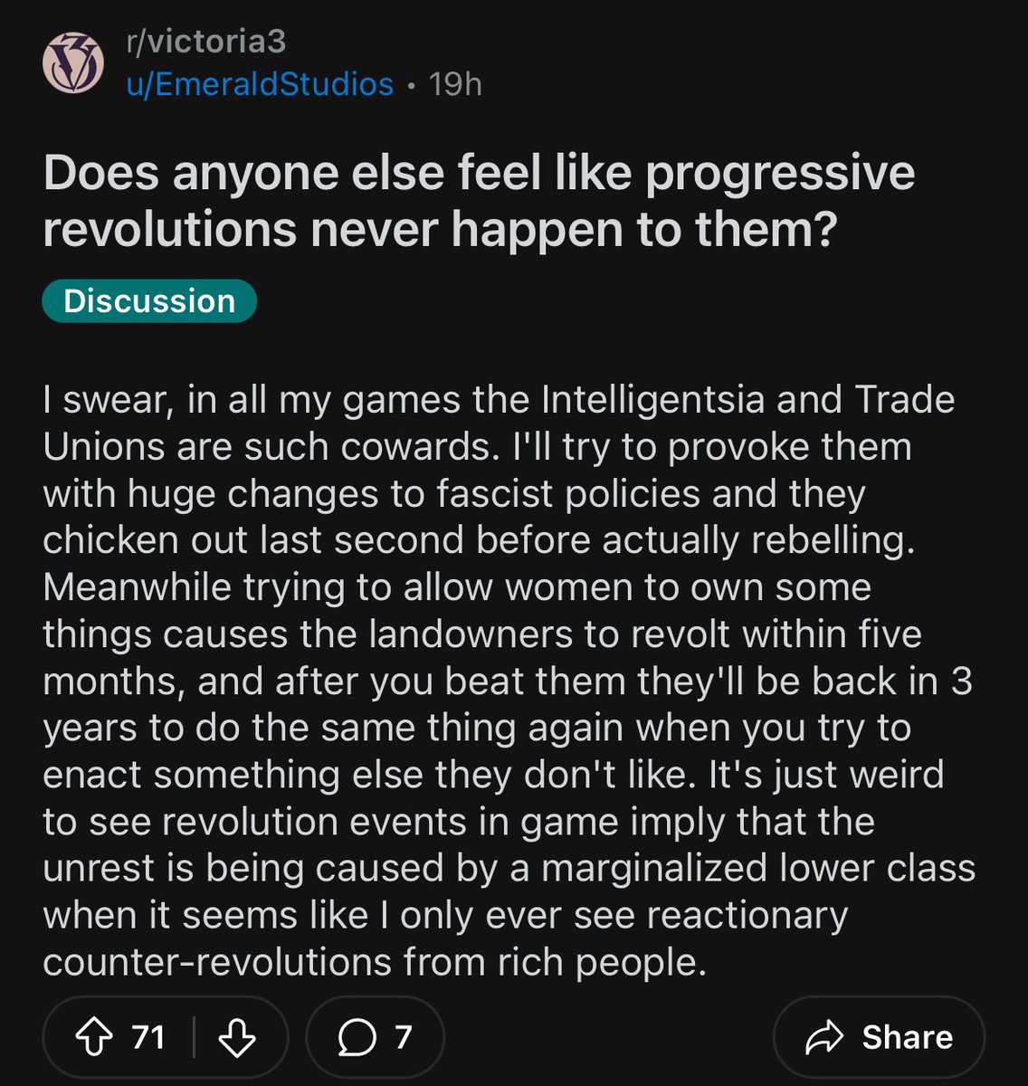 r/victoria3 once again accidentally describing reality