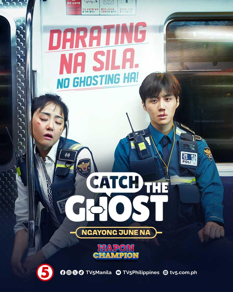 TV5manila's tweet photo. You guessed it right, mga Kapatid! Abangan ang characters nina Kim Seon-ho at ng kaniyang partner-in-crime na si Moon Geun-young sa nalalapit na pagdating ng Catch the Ghost!  

Abangan ang #CatchTheGhostTV5, NGAYONG JUNE NA, sa #HaponChampionTV5! https://t.co/Rixos0MSh1