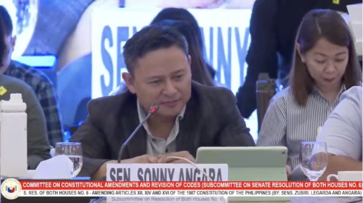 🛑LIVE
The Constitutional Amendments and Revision of Codes Subcommittee on Resolution of Both Houses No. 6, chaired by Sen. Sonny Angara, holds a public consultation in Baguio City on proposals to amend the economic provisions of the 1987 Constitution.

📹 fb.watch/s6vcyymJPU/