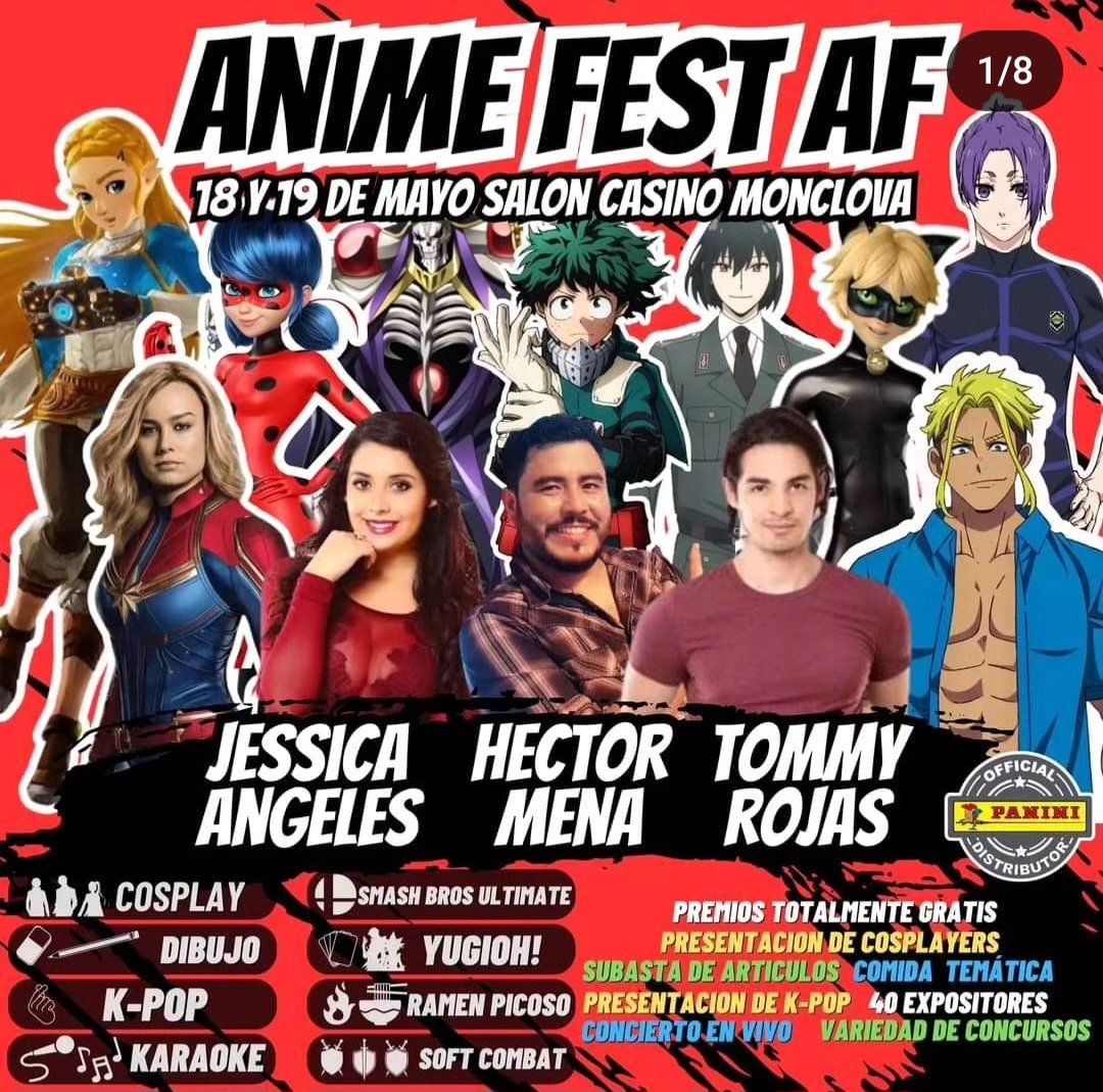 Nos vemos este fin de semana en Monclova Coah en el ANIME fest Af